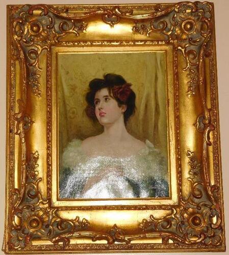 FRAMED PAINTING (SIZE: 22" X 26") SIGNED BY JACKIE- (LOCATION: 2ND FLOOR DINING / BANQUET ROOM 1)