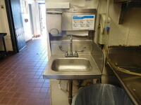 (2) STAINLESS STEEL HANDWASHING SINK (18" LENGTH X 18" WIDTH X 21" HEIGHT) - (LOCATION: 1ST FLOOR KITCHEN)