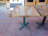 (6) PATIO TABLES (32" X 27") INCLUDING ROUND TABLE - (LOCATION: 1ST FLOOR STRIP ENTRANCE / PATIO)