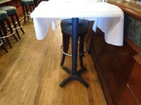 (4) PUB TABLES (42"HEIGHT X 30" LENGTH X 26" WIDTH)- (LOCATION: 1ST FLOOR STRIP SIDE BAR)