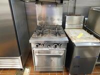 GARLAND 4-BURNER RANGLE /OVEN- (LOCATION: 1ST FLOOR KITCHEN)