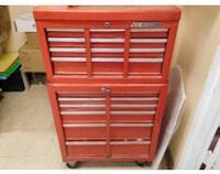 ACE PROFESSIONAL RED TOOL BOX (26" WIDTH X 47" TALL X 1" DEPTH) - (LOCATION: 3RD FLOOR KITCHEN STORAGE ROOM)