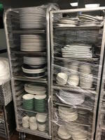 ASST'D DISHWARE ON 5 RACKS