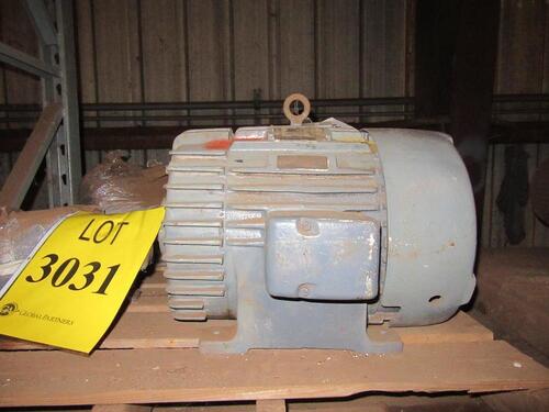 GE 20 HP MOTOR, 1175 RPM, 60 HZ, 460 VOLTS, 286T FRAME, MODEL: 5K286BN3076, (HC&S# A1068), (C&H H-8)