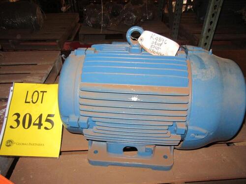 WEG 25 HP MOTOR, 1180 RPM, 60 HZ, 460 VOLTS, 324T FRAME, MODEL: 02512ET3E324T-W22, (HC&S# K4896), (C&H L-5)