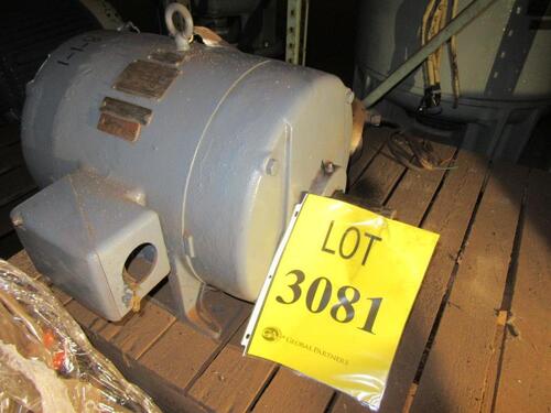 GE 50 HP MOTOR, 1760 RPM, 60 HZ, 460 VOLTS, 326TS FRAME, MODEL: 5K326AK222, (HC&S# A0085), (C&H L-18)