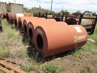 LOT (5) BUNDABERG WALKERS SUGAR MILL ROLLERS, 78" LONG X 20" ID, (HC&S# 162587), (LOCATION: SPANISH B)