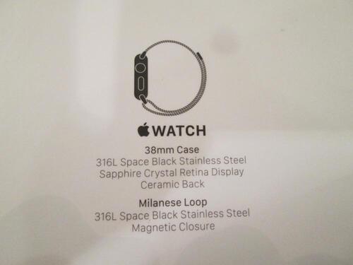 Ceramic Black, Milanese Loop, Space Black Stainless Steel, Magnetic Closure Apple Watch, 38MM.