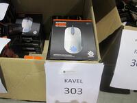 5x Steelseries Sensei (RAW) gaming mouse Frost Blue edition nieuwprijs € 79,- p.st.