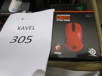 8x Steelseries Kinzu V2 gaming mouse nieuwprijs € 39,- p.st.