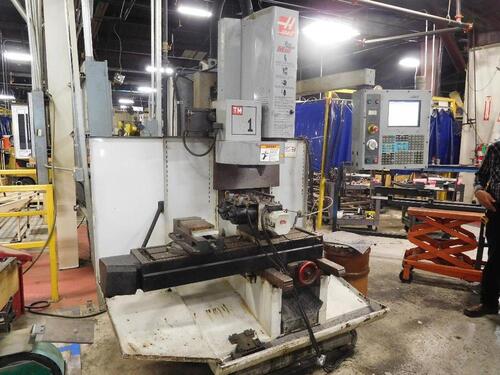 2006 HASS TM1 TOOL ROOM MILL WITH TOOL CHANGER CONTROLS HAAS TABLE SIZE 47.75" X 10.5" MAX TABLE LOAD 1,000 LBS X-AXIS TRAVEL 30" Y-AXIS TRAVEL 12" Z-AXIS TRAVEL 16" SPINDLE NOSE TO TABLE TOP 4" – 20" SPINDLE TAPER CAT40 SPINDLE SPEED 4,000 RPM SPINDLE M