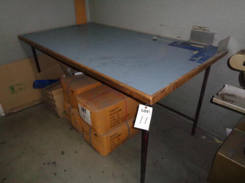 (6) assorted steel framed work benches