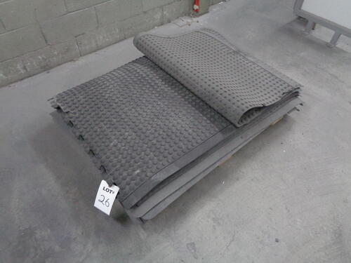 quantity of assorted non slip floor mats