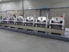 (2006) Heidelberg ST-350 Stitchmaster w/ 5 Vertical feeders (TAS350), 1 Horizontal Feeder (TAL350) 2-Head continuous stitcher, 3-Knife trimmer w/ take-off conveyer (TR350), Cover feeder (UFA350), Associated 3-phase electric motor and switch and equipment, - 2