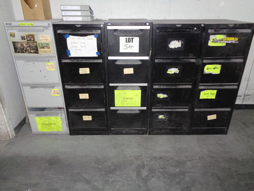 5 steel 4 drawer filing cabinets