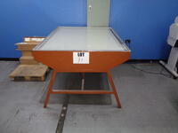 Steel framed light inspection table