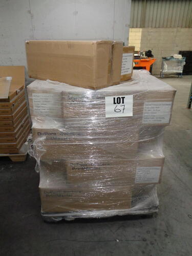 Pallet of Dupont wash cloth rolls