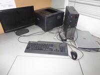 2 desktop computer systems, laser printer and scanner