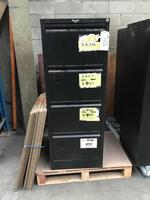 5 assorted steel 4 drawer filing cabinets