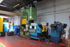 Verson Wilkins 200 ton press, Type E48-54-8. Top & bottom tee slotted bolsters 48 x 32, adjustment down, stroke up, die space 2", windows 20” wide x 20” deep. With: ORll Leveller Straightener, KHB0235 manufactured 1990, LLO 4HB1HBX-DAS, Thickness 0.3 - 3. - 12