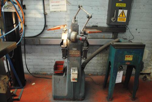 Union Jubilee 10'' double ended bench grinder complete with clear view guards and lovo lights