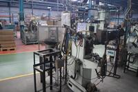 Dengensha NDC 50-46-CEL spot welder, Ser. No. 01-3003B-3, c/w feeder bowl, Ser.No. 9966