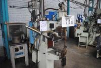 Dengensha NDC 50-46-CES spot welder, Ser. No. 99-27458, c/w feeder bowl, Ser. No. 11051, mfd. 1999, 52 kva.