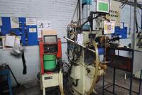 Dengensha NDC 70-410 CES spot welder, Ser. No. 02-3443A-2, mfd. 2002, 70 kva, c/w Yajima nut feeder Ser. No. 25729