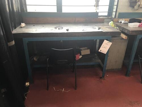 Work Bench, chair & Cupboard