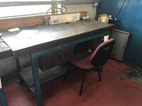 Work Bench, Chair & Cupboard