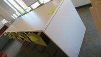 HERMAN MILLER AO2 COMPONENT CONFERENCE TABLE, 36" X 120", STANDING HEIGHT, WHITE LAMINATE. MSRP $1900