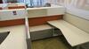 LOT OF 10 ARRANGED HIVE STYLE, HERMAN MILLER "CANVAS OFFICE LANDSCAPE" CUBICLES, BASIC CONFIGURATION AS FOLLOWS: 6' X 6' FOOTPRINT EACH, FT110 FRAMES, FT117 ARCHITECTURAL FEET, FT160 FINISHED ENDS, FT114 FRAME TOP SCREENS, FT128 CONNECTORS, FT380 FRAME TI - 2
