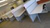 LOT OF 10 ARRANGED HIVE STYLE, HERMAN MILLER "CANVAS OFFICE LANDSCAPE" CUBICLES, BASIC CONFIGURATION AS FOLLOWS: 6' X 6' FOOTPRINT EACH, FT110 FRAMES, FT117 ARCHITECTURAL FEET, FT160 FINISHED ENDS, FT114 FRAME TOP SCREENS, FT128 CONNECTORS, FT380 FRAME TI - 4