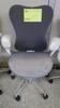 HERMAN MILLER "MIRA 2" PERFORMANCE WORK CHAIR, TILT LIMITER WITH SEAT ANGLE ADJUSTMENT, ADJUSTABLE ARMS, FLEXFRONT ADJUSTABLE DEPTH SEAT, BUTTERFLY SUSPENSION BACK, ADJUSTABLE LUMBAR SUPPORT, SEMI-POLISHED BASE WITH STUDIO WHITE FRAME, 2.5" STANDARD CASTE