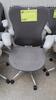 HERMAN MILLER "MIRA 2" PERFORMANCE WORK CHAIR, TILT LIMITER WITH SEAT ANGLE ADJUSTMENT, ADJUSTABLE ARMS, FLEXFRONT ADJUSTABLE DEPTH SEAT, BUTTERFLY SUSPENSION BACK, ADJUSTABLE LUMBAR SUPPORT, SEMI-POLISHED BASE WITH STUDIO WHITE FRAME, 2.5" STANDARD CASTE