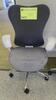 HERMAN MILLER "MIRA 2" PERFORMANCE WORK CHAIR, TILT LIMITER WITH SEAT ANGLE ADJUSTMENT, ADJUSTABLE ARMS, FLEXFRONT ADJUSTABLE DEPTH SEAT, BUTTERFLY SUSPENSION BACK, ADJUSTABLE LUMBAR SUPPORT, SEMI-POLISHED BASE WITH STUDIO WHITE FRAME, 2.5" STANDARD CASTE