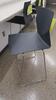 LOT OF 4, HIGHTOWER "FOUR CAST'2" COUNTER CHAIR, 90CM, STACKABLE, CHROME FRAME, GREY POLYMIDE SEAT AND BACK. MSRP $595 EACH.