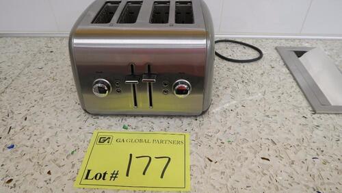 KITCHENAID TOASTER, MODEL KMT4115CU0, 4 EXTRA WIDE SLOTS, REMOVABLE CRUMB TRAY. MSRP $70