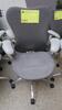 HERMAN MILLER "MIRA 2" PERFORMANCE WORK CHAIR, TILT LIMITER WITH SEAT ANGLE ADJUSTMENT, ADJUSTABLE ARMS, FLEXFRONT ADJUSTABLE DEPTH SEAT, BUTTERFLY SUSPENSION BACK, ADJUSTABLE LUMBAR SUPPORT, SEMI-POLISHED BASE WITH STUDIO WHITE FRAME, 2.5" STANDARD CASTE