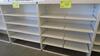 LOT OF 2, WHITE STEEL OPEN FACE STOREGE CABINET, FRONT AND BACK SHELF RAILS, FULLY ADJUSTABLE. W 48" X D 20" X H 56", CONFIGURED AS SHOWN. MSRP $750 EACH.