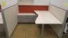 LOT OF 6 ARANGED HIVE STYLE, HERMAN MILLER "CANVAS OFFICE LANDSCAPE" CUBICLES, BASIC CONFIGURATION AS FOLLOWS: 6' X 6' FOOTPRINT EACH, FT110 FRAMES, FT117 ARCHITECTURAL FEET, FT160 FINISHED ENDS, FT114 FRAME TOP SCREENS, FT128 CONNECTORS, FT380 FRAME TILE - 2