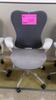 HERMAN MILLER "MIRA 2" PERFORMANCE WORK CHAIR, TILT LIMITER WITH SEAT ANGLE ADJUSTMENT, ADJUSTABLE ARMS, FLEXFRONT ADJUSTABLE DEPTH SEAT, BUTTERFLY SUSPENSION BACK, ADJUSTABLE LUMBAR SUPPORT, SEMI-POLISHED BASE WITH STUDIO WHITE FRAME, 2.5" STANDARD CASTE