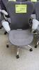 HERMAN MILLER "MIRA 2" PERFORMANCE WORK CHAIR, TILT LIMITER WITH SEAT ANGLE ADJUSTMENT, ADJUSTABLE ARMS, FLEXFRONT ADJUSTABLE DEPTH SEAT, BUTTERFLY SUSPENSION BACK, ADJUSTABLE LUMBAR SUPPORT, SEMI-POLISHED BASE WITH STUDIO WHITE FRAME, 2.5" STANDARD CASTE