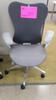 HERMAN MILLER "MIRA 2" PERFORMANCE WORK CHAIR, TILT LIMITER WITH SEAT ANGLE ADJUSTMENT, ADJUSTABLE ARMS, FLEXFRONT ADJUSTABLE DEPTH SEAT, BUTTERFLY SUSPENSION BACK, ADJUSTABLE LUMBAR SUPPORT, SEMI-POLISHED BASE WITH STUDIO WHITE FRAME, 2.5" STANDARD CASTE