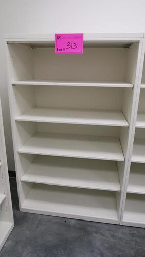 HERMAN MILLER "MERIDIAN" FREESTANDING BOOK CASE, 42" W X 68" H X 24" D, ALL STEEL, ADJUSTABLE SHELVES, WHITE, CONFIGURED AS SHOWN. MSRP $1043
