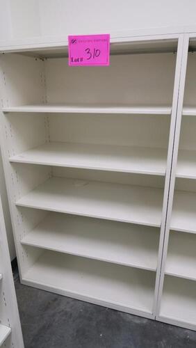 HERMAN MILLER "MERIDIAN" FREESTANDING BOOK CASE, 42" W X 68" H X 24" D, ALL STEEL, ADJUSTABLE SHELVES, WHITE, CONFIGURED AS SHOWN. MSRP $1043