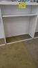 LOT OF 2, WHITE STEEL OPEN FACE STOREGE CABINET, FRONT AND BACK SHELF RAILS, FULLY ADJUSTABLE. W 48" X D 20" X H 56", CONFIGURED AS SHOWN. MSRP $750 EACH.