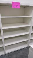 HERMAN MILLER "MERIDIAN" FREESTANDING BOOK CASE, 42" W X 68" H X 24" D, ALL STEEL, ADJUSTABLE SHELVES, WHITE, CONFIGURED AS SHOWN. MSRP $1043