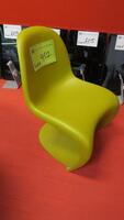 VITRA "PANTON" CHAIR, CHARTREUSE. THE PANTON CHAIR IS A CLASSIC IN THE HISTORY OF FURNITURE DESIGN. CONCEIVED BY VERNER PANTON IN 1960, THE CHAIR WAS DEVELOPED FOR SERIAL PRODUCTION IN COLLABORATION WITH VITRA (1967). MSRP $310