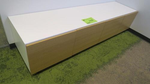 STEELCASE COALESSE "EXPONENTS CREDENZA", 4 DOORS, W 96" X H 21" X D 24". MSRP $6340